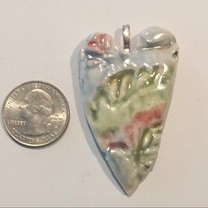 Aromatherapy clay fired pendant